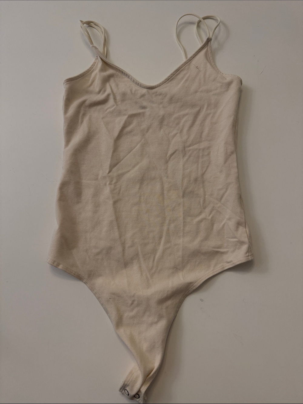 American Eagle Cream Strappy Bodysuit